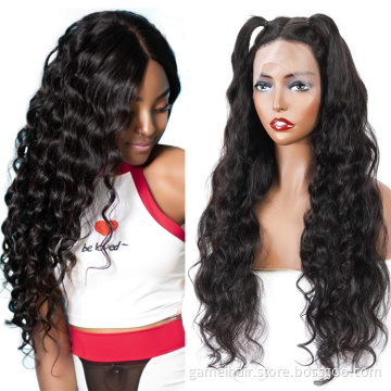 For Black Women Wholesale Raw Indian Virgin Body Wave Human Hair Hd Lace Front Wig Cheap Full Transparent 360 Lace Frontal Wig